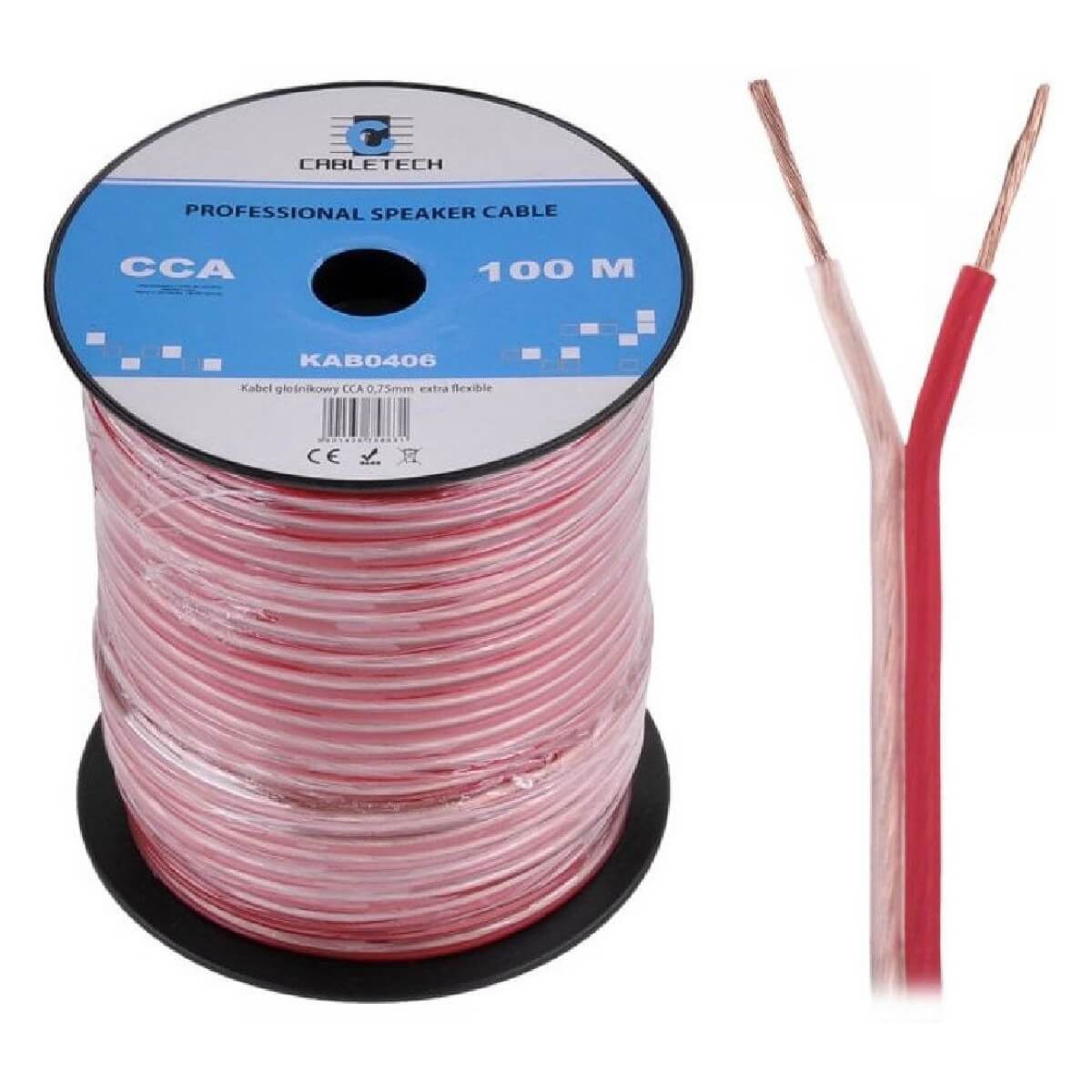 Кабель акустичний Cabletech KAB0406 extra flexible, 2 x 0,75 мм, 100 м