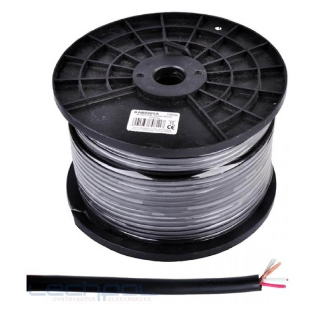 Кабель мікрофонний Cabletech KAB0605A, стерео, 6 мм, 100 м
