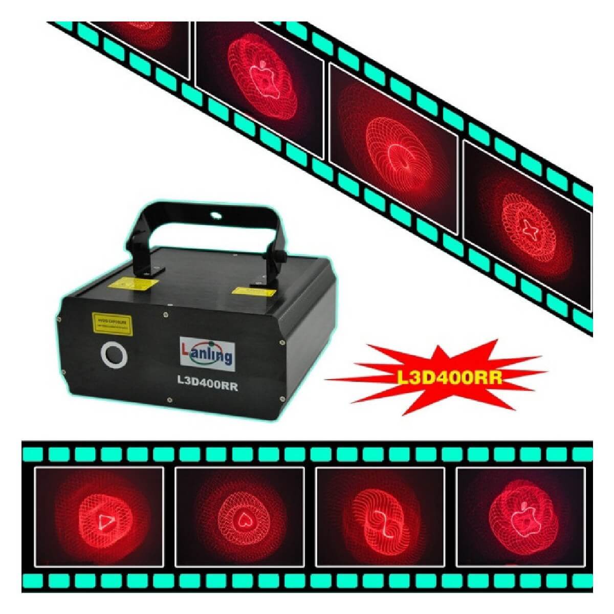 Лазер LanLing L3D400RR 200mW Red 3D Laser Light