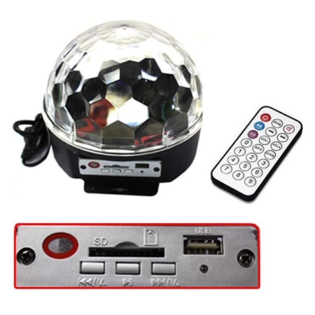 Світловий LED прилад New Light VS-26MP3 SD LED BALL