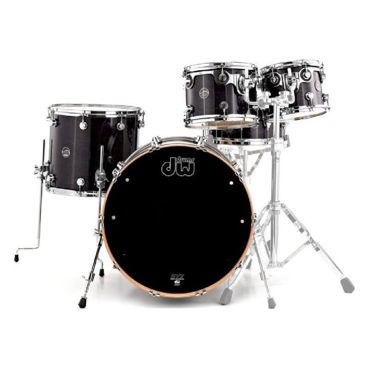 Ударна установка DW PERFORMANCE SERIES 5-PIECE SHELL PACK MAPLE SNARE (EBONY STAIN)