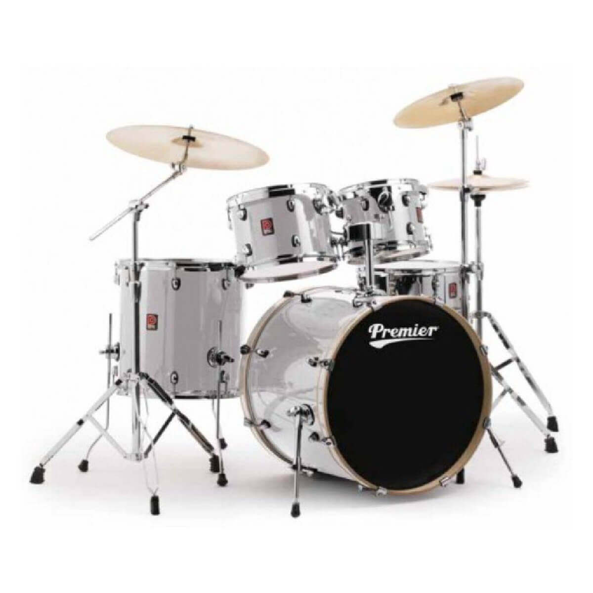 Ударна установка Premier 64299-44LSW APK MODERN ROCK 22 LUNAR SIVLER WRAP + Набір стійок Premier 5864, APK/XPK HARDWARE PACK