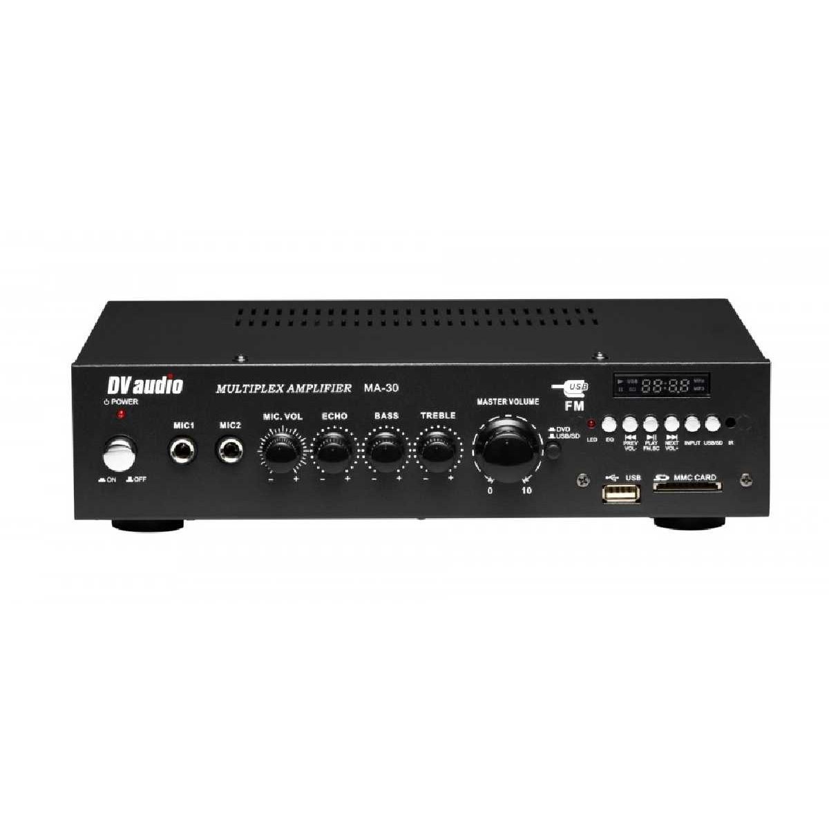Комплект звуку DV audio MA302PS5B до 40м.кв. + Автоматизований модуль Повітряна тривога GSM + Хвилина мовчання