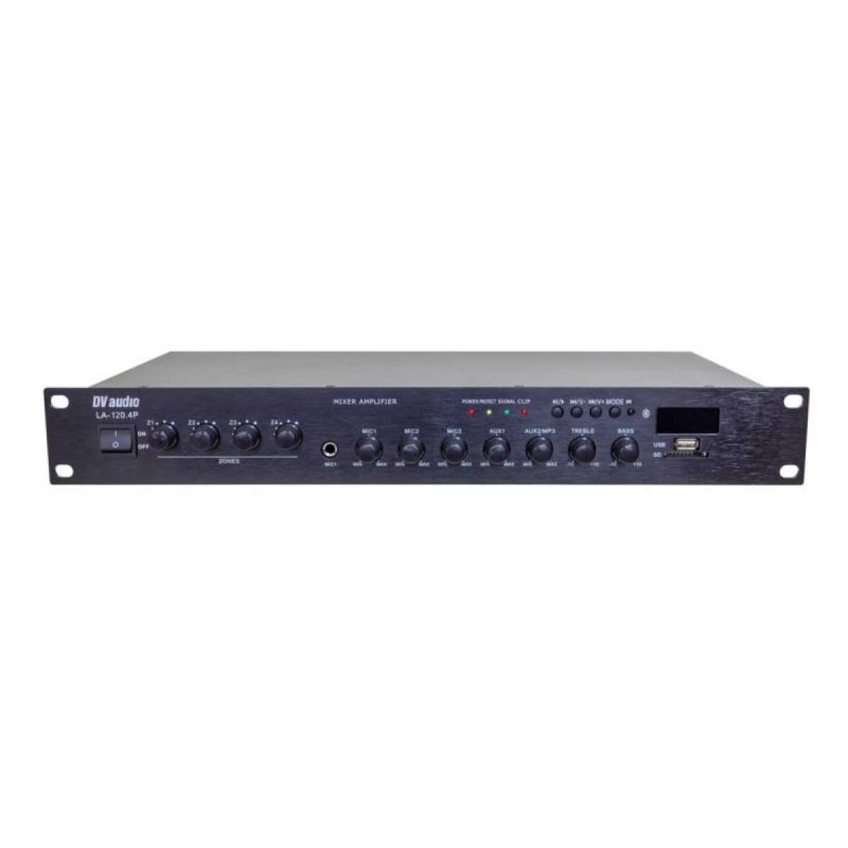 Комплект звука DV audio LA1004PB4W до 120м.кв + Автоматизований модуль Повітряна тривога GSM + Хвилина мовчання