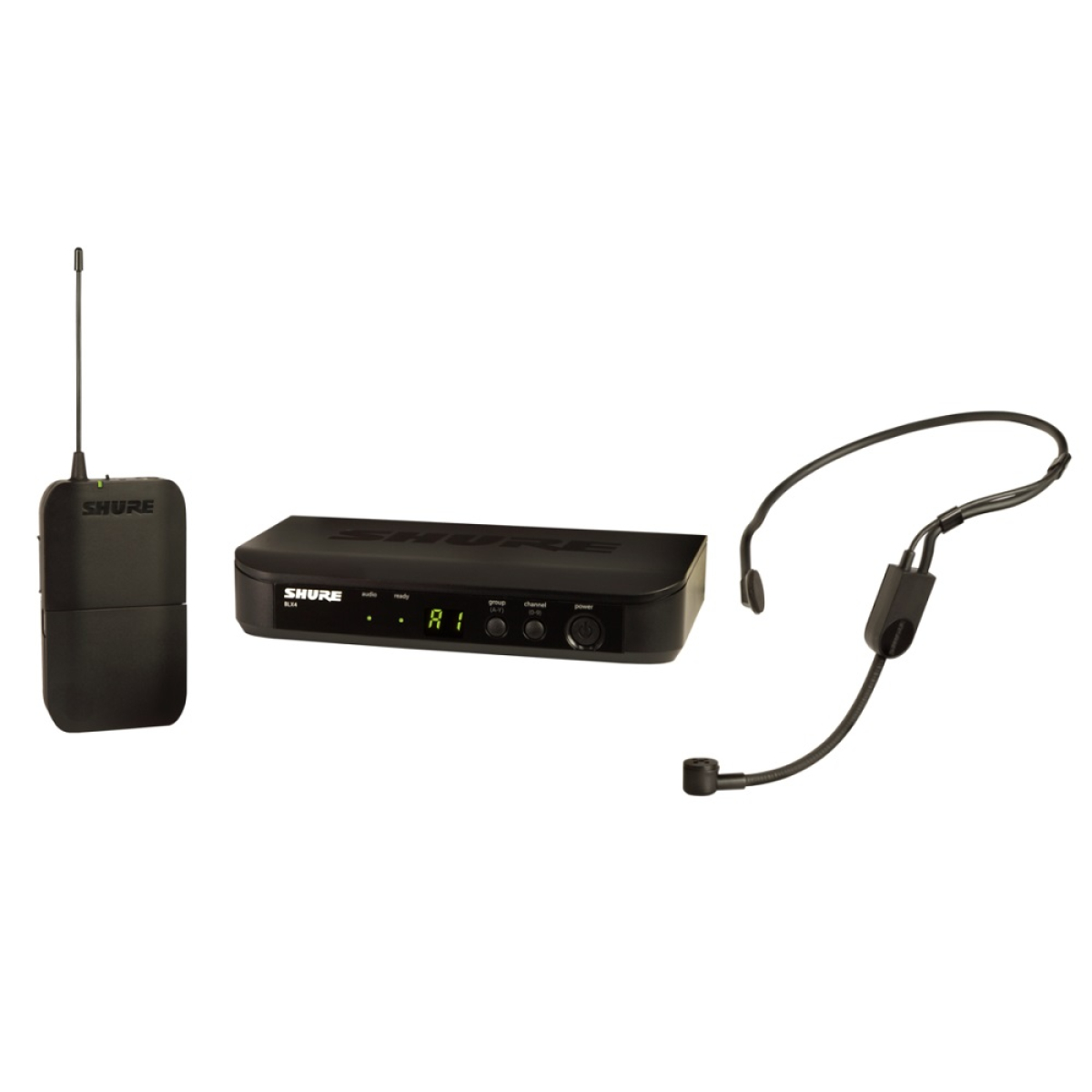 Радиосистема SHURE BLX14E/P31-Q25 с наголовным микрофоном и поясным передатчиком