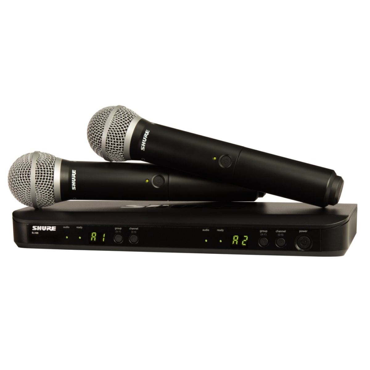 Радіосистема SHURE BLX288E/PG58-K3E з двома ручними передавачами