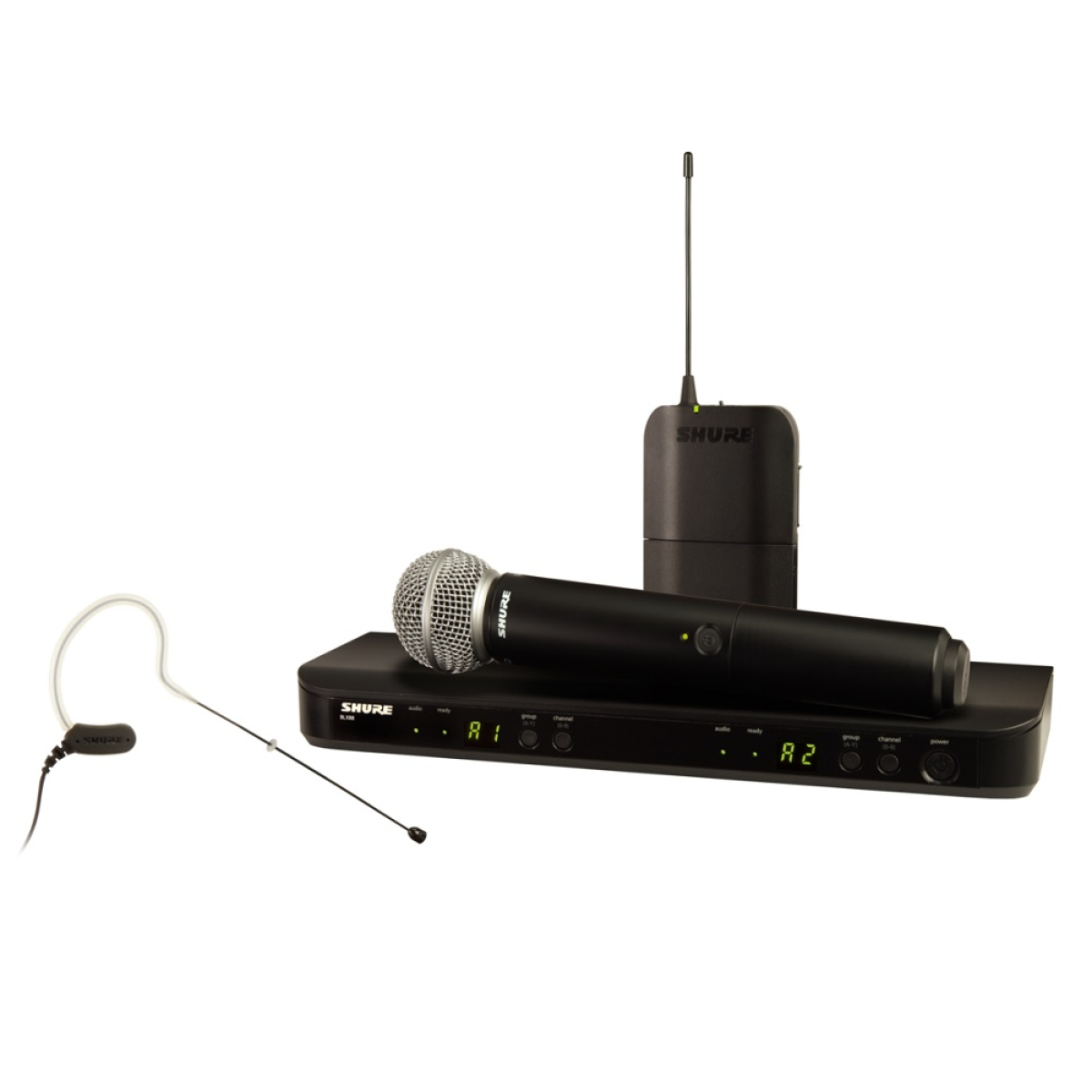 Радиосистема SHURE BLX1288E/MX53-M17 с ручным и главным микрофонами