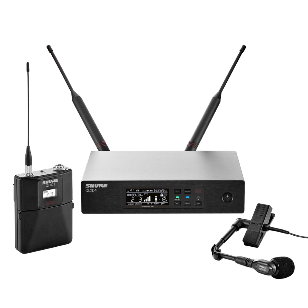 Радиосистема SHURE QLXD14E/98H-H51 с поясным передатчиком